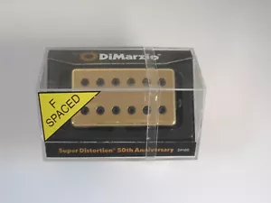 DiMarzio F-spaced Super Distortion Bridge W/Gold Cover & Black Poles DP 100 - Picture 1 of 1