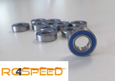 10x FoRally Kugellager MR105-2RS blau, 5x10x4 Kyosho, HPI, Mugen