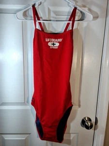Traje de baño Lifeguard Flyback de una pieza elástico en 4 vías para mujer talla 14/40 LEER - Imagen 1 de 8