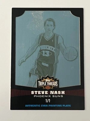 2006-07 Topps Triple Threads Steve Nash #1/1 Cyan Printing Plate Phoenix Suns - Image 1 of 4