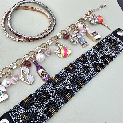 Отпуск подвеска браслет стек леопард печать золото покупки вино путешествий кофе - Изображение 1 из 4