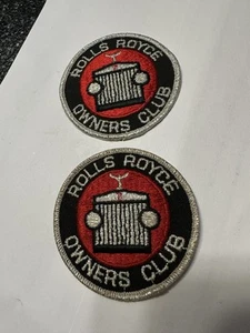 2 Vintage Rolls Royce Owners Club 3” Embroidered Patches Grill Spirit of Ecstasy - Picture 1 of 6