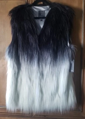 Chaleco GUESS Los Angeles Ombre Teñido Imitación Piel XL Bolsillos NUEVO  Foto 1 de 4