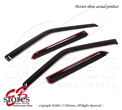 Smoke Tinted Out-Channel Vent Visor Deflector 4pcs 1991-1997 Isuzu Rodeo - Image 1 of 4