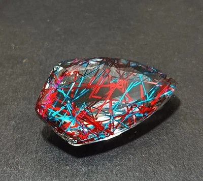 MULTI Rutilated Quartz Fancy Cut 54-56 Ct Natural Loose EGL Certified Gemstone - Image 1 of 4