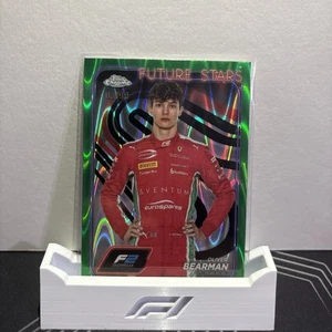 2024 Topps Chrome Oliver Bearman Future Stars Green Raywave 3/99 - Picture 1 of 1