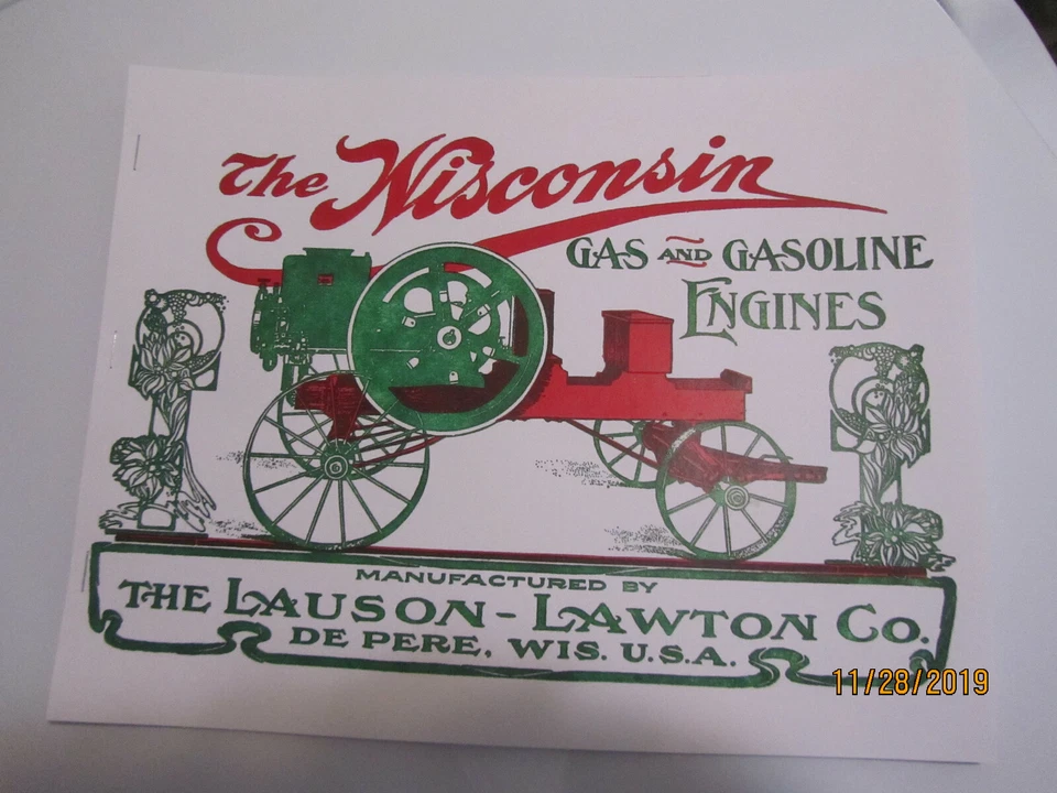 Lauson-Lawton "Wisconsin" Gas Engine Catalog, All Sideshaft Engine Catalog - Image 1 of 3