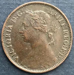 🇬🇧🇬🇧 United Kingdom 1884 1 Farthing - Victoria 2nd portrait; 2nd type 🇬🇧 - Picture 1 of 2