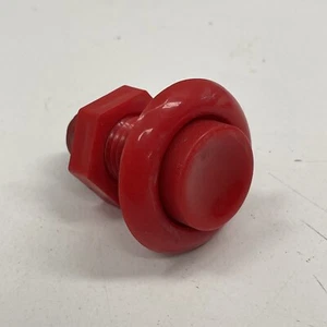 ORIGINAL VINTAGE Arcade Button Space Invaders Bar 1944 Machine Game Plastic Red - Picture 1 of 4