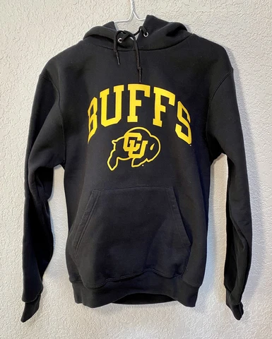 CU Buffs Colorado Buffaloes Champion Black Pullover Hoodie Sweatshirt Men’s Sz S Cover