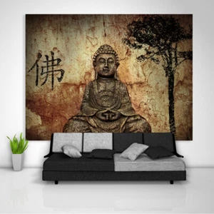 Buddha Religion Tapestry Art Wall Hanging Sofa Table Bed Cover Poster - Picture 1 of 12