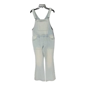 NY&C Damen Latzhose Umstandsmode Medium Stretch Denim Latz verstellbar ausgestelltes Bein - Bild 1 von 12