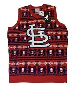 ST. LOUIS CARDINALS Béisbol Feo Navidad Fiestas PEQUEÑO Suéter Chaleco MLB Nuevo - Imagen 1 de 5