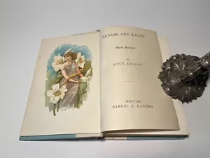 Antique Rare Sesame & Lilies by John Ruskin, SE Cassino Boston, 1st Edition 1871 - Picture 1 of 12