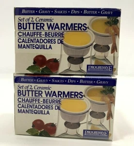 ~ Progressive, Set of 2x2 Ceramic Butter Warmers - Picture 1 of 5