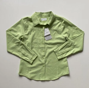NWT Gander Mountain Guide Green Quick Dry UPF Trophy Fishing Shirt Girls Medium - Picture 1 of 11
