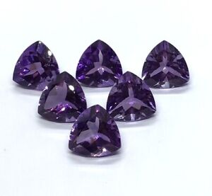 Brazilian Amethyst Trillion Cut Faceted Natural Loose Gemstone Calibrated AAA