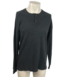 ABERCROMBIE & FITCH - MEN'S SMALL - GRAY LONG SLEEVE SOFT HENLEY SHIRT - Picture 1 of 6