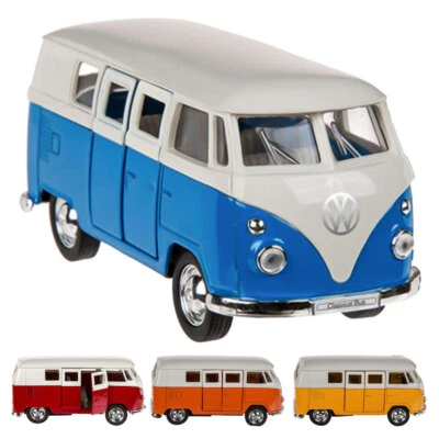 Volkswagen T1 Bus 1963 Modellauto Metall 1:34 VW Welly Spielzeugautos klein mini