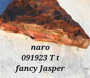 Cabujón de corte lapidario de piedra áspera de jaspe en capas elegantes colores y patrones - Imagen 1 de 23
