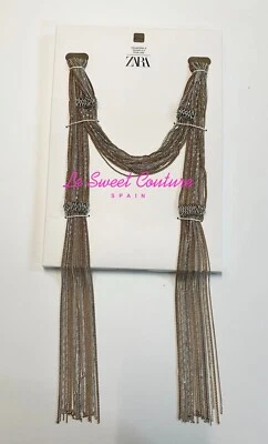 COLLAR CORBATA ZARA MUJER NUEVO CON ETIQUETAS SS25 EDICIÓN LIMITADA ORO PLATA 1856/605/881 Foto 1 de 3