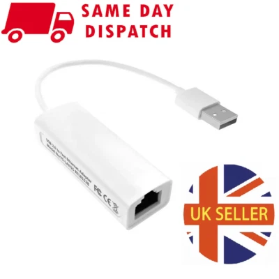 USB 2.0 to Fast Ethernet 100/ 10Mbps RJ45 Network LAN Adapter Card Dongle UK - Image 1 of 4