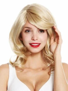 Perücke Damenperücke Frauen lang voluminös gewellt Scheitel Hellblond 80er - Bild 1 von 4