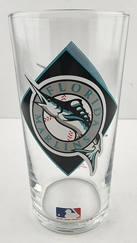 Vintage 1994 Florida Marlins Texaco Promo Pint Glass Original Logo Cover
