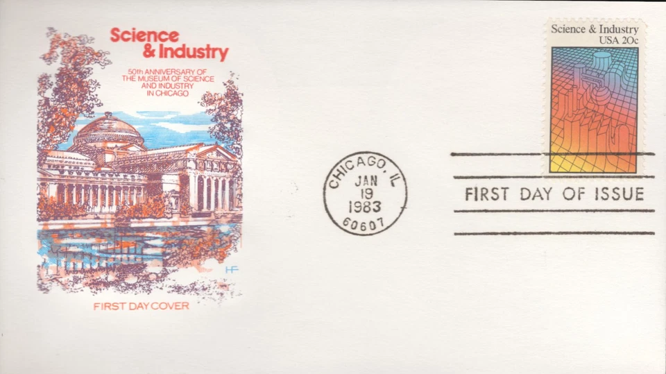 1983 FDC - Scott# 2031 - Science and Industry - Farnam Cachet - Image 1 of 1