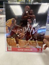 Clyde Drexler Signed 8x10 NBA Hoops Photos JSA authentication