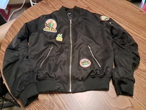 Chaqueta bomber para mujer parches negros talla US M - Imagen 1 de 5