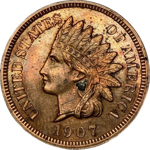 1907 PROOF Indian Head Cent Penny, Toned, Solid Gem PR++ *71P Cover