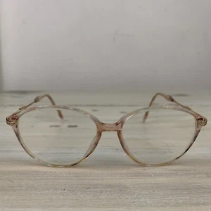 LINDA EVANS SANS PERIEL - Vtg 70s Gold Plastic Mom Granny Eye Glasses Frames - Picture 1 of 12