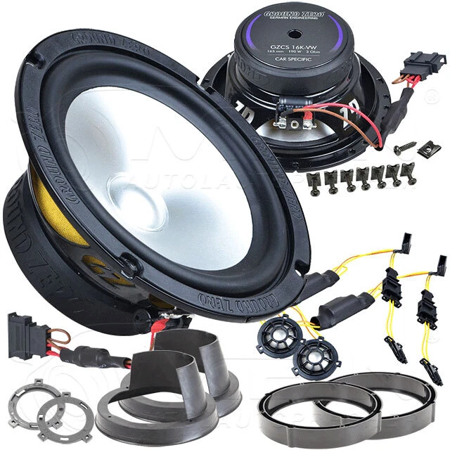 GROUND ZERO LAUTSPRECHER für VW GOLF IV / 4 1996-2006 Front Tür Vorn 190W #BQDO - Bild 1 von 4