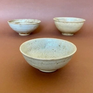 3 Song/Yuan Dynasty 13th Cent. Shipwreck Celadon Pottery Glazed Rice Bowls China - Picture 1 of 8
