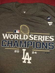 Los Angeles Dodgers T-Shirt 2024 World Series Champs Locker Room Tee Mens Large - Picture 1 of 8
