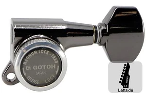 GOTOH SG381-07-MGT Locking Tuners w/ Small Knobs - Cosmo Black - 7L - Picture 1 of 5