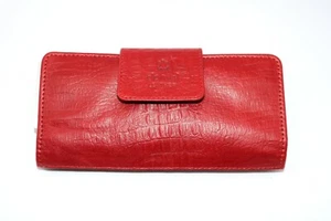 New Fashion Ladies Women Real Leather Clutch Purse Wallet Long Card Holder Red - Picture 1 of 3