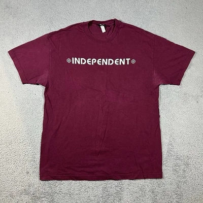 Y2k Men’s Independent Trucking Co. Skate Tshirt Size XL Burgundy #876 Foto 1 de 4