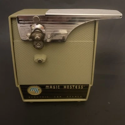 Abridor de latas eléctrico Magic Hostess verde oliva probado funciona  Foto 1 de 4