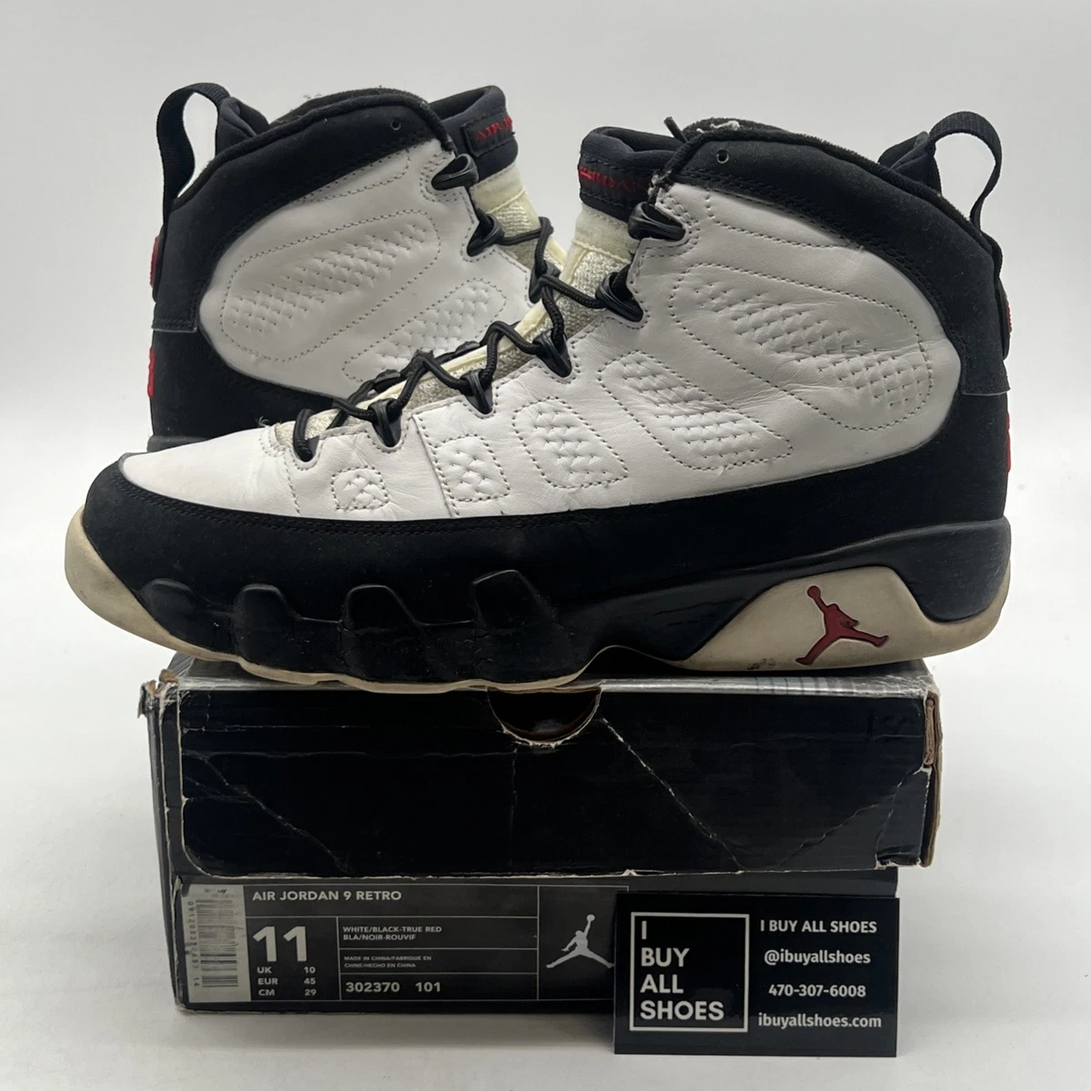 Jordan 9 Retro 2002 White Black Red for Sale | Authenticity