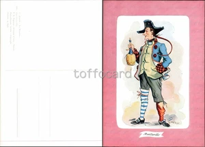 MASCHERE COMMEDIA DELL'ARTE ZIMELLI-STENTERELLO FIRENZE-A7-48 - Picture 1 of 1