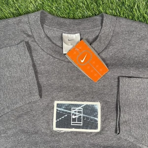 Neu Vintage Nike Court Tennis Grafik Shirt Herren XL Langarmshirt Deadstock Y2K - Bild 1 von 9