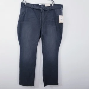 NYDJ Lift Tuck Damengröße 24 W Marilyn gerader hoher Bund Bindegürtel grau  - Bild 1 von 11