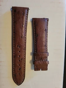 STRAUSSENLEDER UHRENARMBAND 24MM HANDARBEIT HERREN - Bild 1 von 2