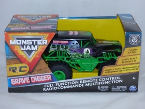 Monster Jam Official Grave Digger Remote Control Monster Truck - 1:24 Scale NEW - Picture 1 of 4