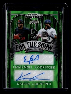 EMMANUEL RODRIGUEZ KAELEN CULPEPPER 2025 Leaf Baseball Nation Auto #4/5 DUAL - Picture 1 of 2