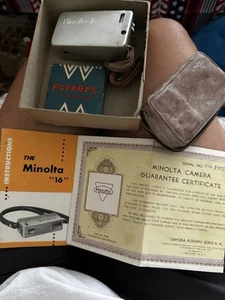 Vintage camera | The Minolta-16 subminiature in original box plus FILTER New - Picture 1 of 13