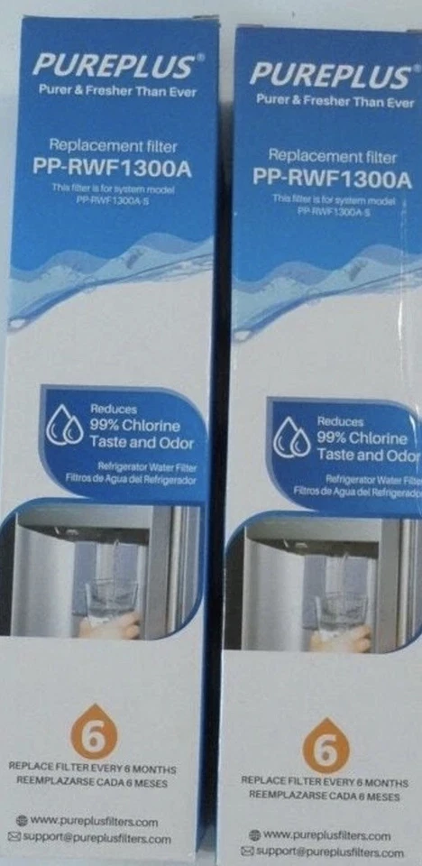 (2) Two Pureplus PP-RWF1300A Replacement Refrigerator Water Filter LG, Kenmore - Image 1 of 1