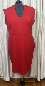 Vestido Ashley Stewart Cuello en U Princesa Corpiño Rojo Manga Gorra Funda Talla Grande 26 - Imagen 1 de 17